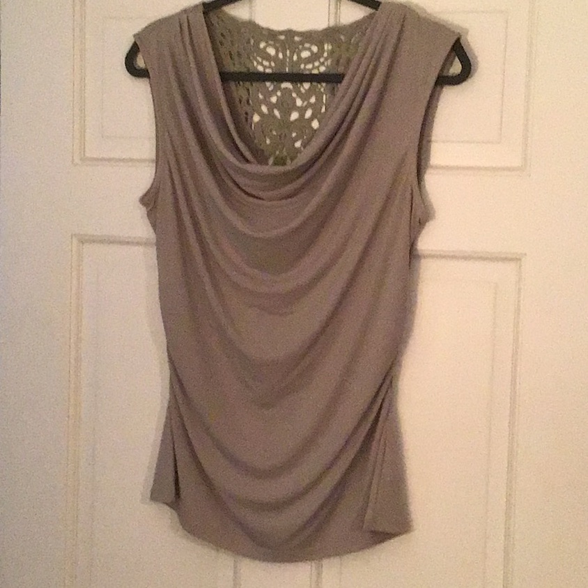 Beige Shirt With Decorative Back.